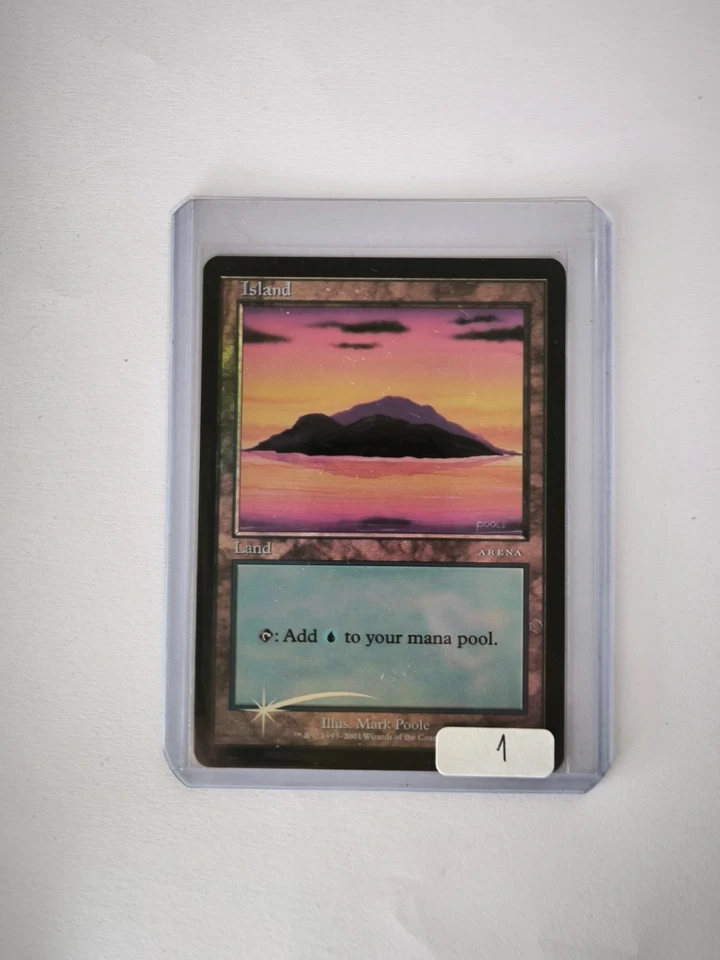 1 X ISLAND LAND ARENA MTG MAGIC CARD 1993-2001 FOIL MINT CONDITION #1 - Image 1 of 4
