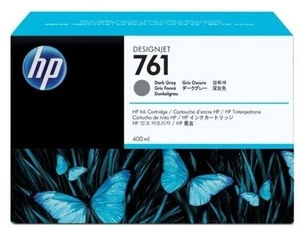 HP 761 TINTENPATRONE DUNKELGRAU - CM996A - DESIGNJET T7100 - MHD 2020 - 400 ml - Bild 1 von 3