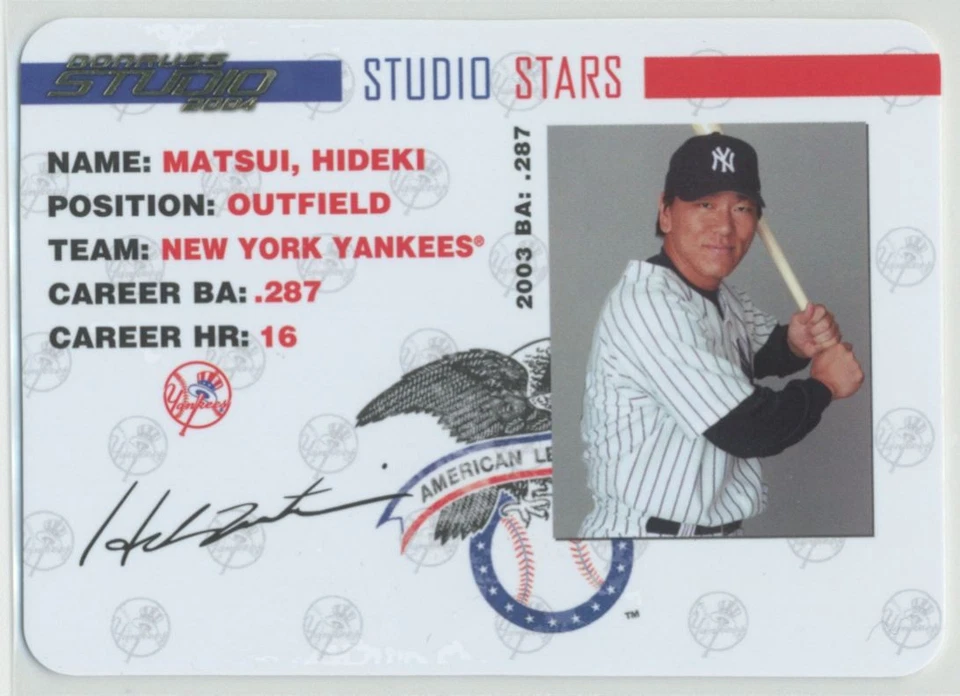 Hideki Matsui 2004 Donruss Studio Studio Stars Gold /100 #SS-19 New York Yankees - Image 1 of 2