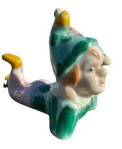 Vintage Japan Ceramic Pixie Elves, Lefton Napco style, Christmas elf gnome - Picture 1 of 6