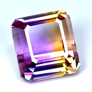 6.96Ct Octagan Cut, Word Lustrous Natural Bi-Color Ametrine Gems - Picture 1 of 1