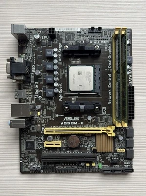 Kit Scheda Madre Asus A55BM-E Socket Fm2 + CPU Amd A8 5600k E 8gb Di RAM ddr3 - Immagine 1 di 4