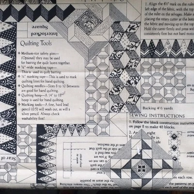 Fabric Traditions 1995 Stoff , Patchwork Stoffrest Vintage Quilt  Panel Vintage  - Bild 1 von 4