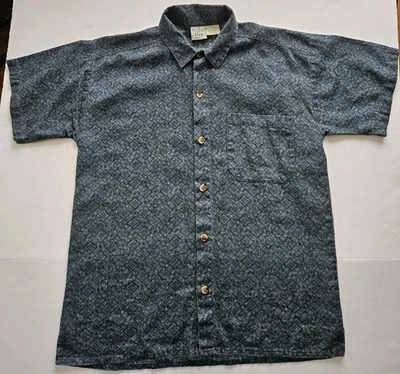 Anchor синий мужской коротким рукавом рубашка на пуговицах средний винтажный Y2K Skater хлопок  - Изображение 1 из 4