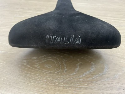 Univega Logo Vintage Selle Italia Seat Saddle 80s Suede Style VG Cond - Image 1 of 4