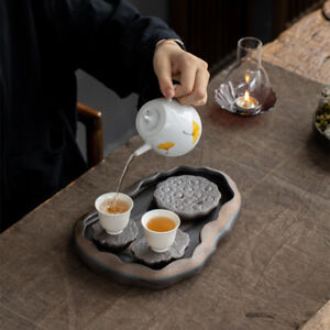 One Tea Plate For Tea Set Crude Pottery Serving Tray Reservoir Tea Tray Holder