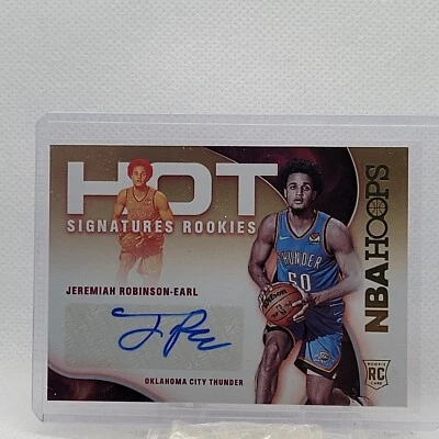 2021-22 Panini Hoops Basketball Jeremiah Robinson-Earl Hot Sigantures Rookie RC - Image 1 of 2