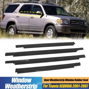 For Toyota SEQUOIA 2001-2007 4pcs Weatherstrip Window Molding Trim Seal Belt Kit - Picture 1 of 9