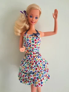 Abito a fiori Vintage per Barbie e altre Fashion Dolls-NO DOLL - Foto 1 di 5