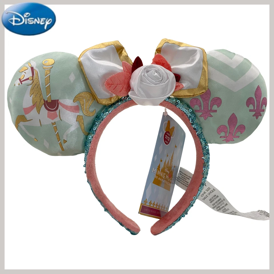 Disney Atracción Principal Carrusel del Rey Arturo Orejas de Minnie Mouse Diadema Regalo Foto 1 de 4