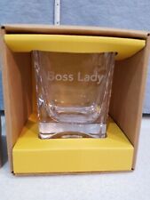 Hallmark Boss Lady Rock Clear Glass 10oz NIB Great Gift