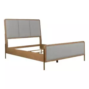 Coaster Arini Upholstered Fabric Queen Panel Bed in Sand Wash and Gray - Picture 1 of 12
