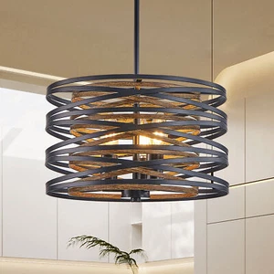3 Light 13'' Farmhouse Pendant Black Ceiling Chandelier Fixture Kitchen Island - Picture 1 of 10