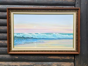 SEASCAPE SPECTACULAR COLOURS VINTAGE FRAMED ORIGINAL PAINTING by ALAN FAIRBRASS - Picture 1 of 15