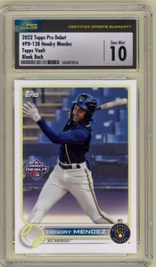 Hendry Mendez 2022 Topps Vault Pro Debut Blank Back 1/1 CSG 10 Minnesota Twins - Picture 1 of 2