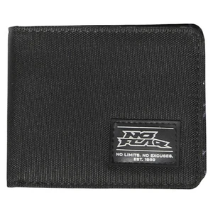 No Fear Black Men's Canvas Bi-Fold Wallet - Picture 1 of 3