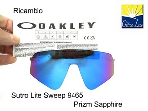 Lente Ricambio Oakley Sutro Lite Sweep Prizm Sapphire replacemen lens lenti 9465 - Imagen 1 de 1