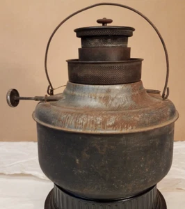 Antique Vintage Steel Oil Kerosene Heater Stove Lantern Primitive Decor - Picture 1 of 24