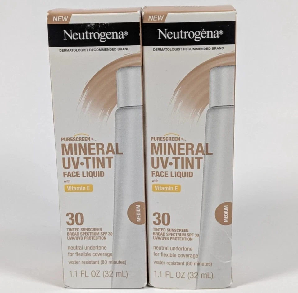 Neutrogena Pure Screen + Mineral UV Tinte Líquido Facial FPS 30 Mediano Paquete de 2 06/26 Foto 1 de 1