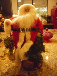 * Celebrity owned vtg * LIFELIKE TABLETOP BIG FAT SANTA TABLETOP STATUE *  15" H - Bild 1 von 1