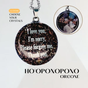 HO'OPONOPONO Custom Orgone Necklace +50 crystals. Meditation & Alignment - Picture 1 of 10