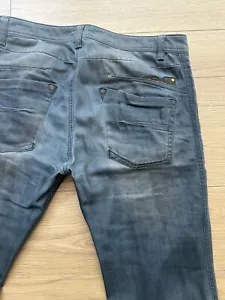 Mens Diesel DARRON Slim Tapered Blue Jeans 34x34 Distress, Medium Blue - Picture 1 of 6