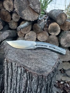 Hand Forged Large Horseshoe Knife Carbon Steel Knife Hand Crafted Custom Knife - Picture 1 of 6