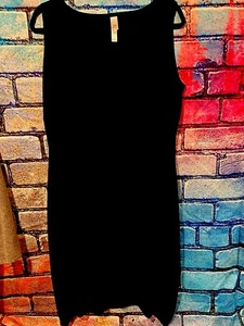 MarlaWynne Matte Jersey Sleeveless Dress Black Sz Petite Large Pockets Tulip Hem - Picture 1 of 7