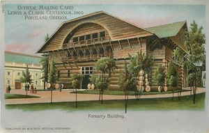 Postkarte 1905 Oregon Portland Forestry Building Ausstellung 23-11070 - Bild 1 von 2