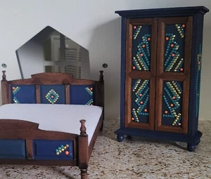 Handmade 1:12 Doll Art Deco Bedroom Pair - Picture 1 of 5