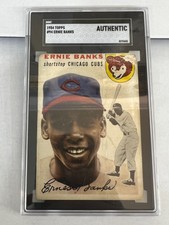 ⭐️1954 Topps #94 HOF Ernie Banks Rookie Card SGC Authentic Chicago Cubs⭐️