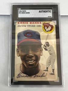 ⭐️1954 Topps #94 HOF Ernie Banks Rookie Card SGC Authentic Chicago Cubs⭐️