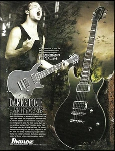 Epica Isaac Delahaye 2017 Ibanez Darkstone guitar advertisement 8 x 11 ad print - Picture 1 of 3