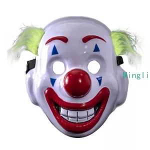 DC Movie Joker Green Hair Cosplay Mask Clown Masquerade Halloween Scary Props - Picture 1 of 6