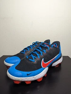 Men's Size 11.5 Nike Alpha Huarache Elite 3 Baseball Cleats Blue CZ4453-003 - Picture 1 of 7