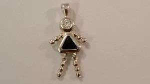 Sterling Silber .925 Kugel Perle Mädchen September blau Geburtsstein Charm KOSTENLOSER VERSAND - Bild 1 von 4