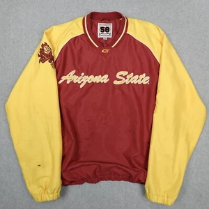 Arizona State Sun Devils NCAA 58 Sports Men's XL V-Neck Windbreaker Distressed - Picture 1 of 15