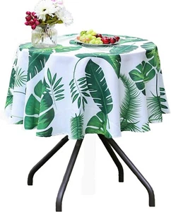 60 Inch Round Tablecloth with Umbrella Hole for Outdoor Picnic Party Patio BBQ - Picture 1 of 7