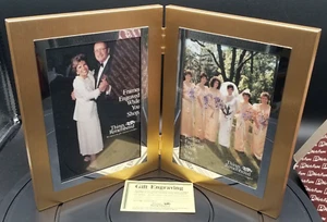 Things Remembered 5x7 Gold doppelseitig gravierbar Foto Bilderrahmen - Bild 1 von 8