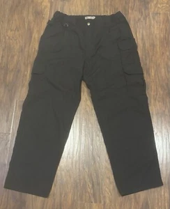 5.11 Tactical Ripstop Cargo Pants, Black, Elastic Waist, 38”W x 30”L, Black. - Picture 1 of 8