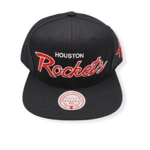 Mitchell & Ness Houston Rockets Team Script 2.0 Adjustable Snapback Hat Cap - Picture 1 of 6