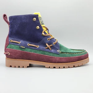 POLO Ralph Lauren Country Ranger MID Color Block Suede Corduroy Boots Men's 11 - Picture 1 of 7