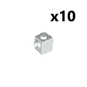 10 mattoncini bianchi Lego 1 x 1 con borchie su due lati opposti (47905) F23 - Foto 1 di 1