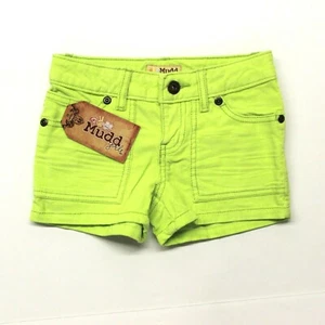 Young Girl's Mudd Corduroy Shorts (GLM23212-320) Fresco Lime Green - 4 - Picture 1 of 2