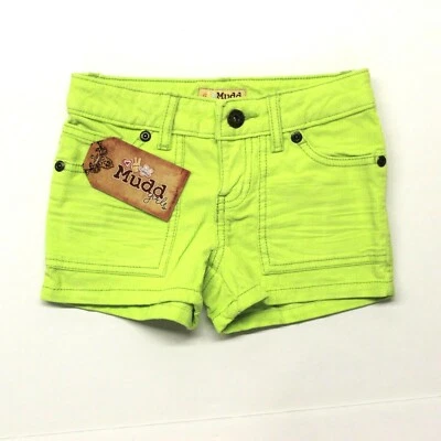 Young Girl's Mudd Corduroy Shorts (GLM23212-320) Fresco Lime Green - 4 - Image 1 of 2
