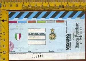 Biglietto Calcio Campionato 1989 / 90 Inter Juventus - Foto 1 di 1