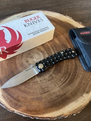 Cuchillo Plegable Compacto CRKT R1803 Ruger Go-N-Heavy Hoja Lisa Lavada a la Piedra 3.5" Foto 1 de 4