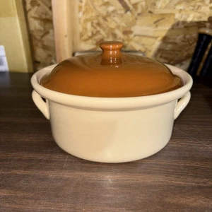 Vintage Shenango China New Castle, PA - Braun & Beige Deckel Backform 7,8" W - Bild 1 von 8