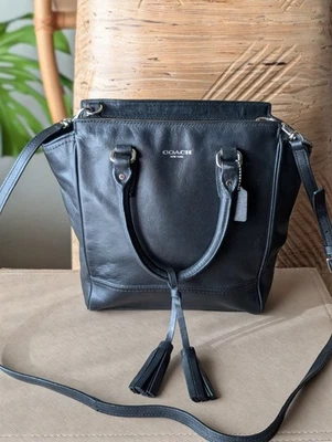 Bolso Bandolera Coach Legacy Mini Tanner Cuero Negro Foto 1 de 4