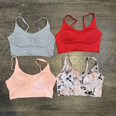 Lot Of (4) Victoria Secret VS Lightweight Sport Bra 34C Adjustable Strap Pull On - Image 1 of 4
